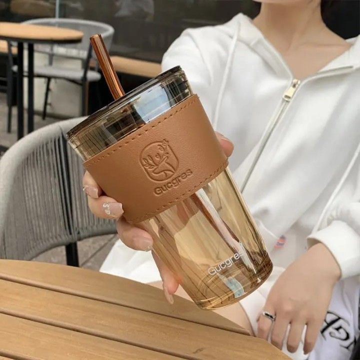 LEATHER DOUBLE DRINKING BROWN 450ML BIG