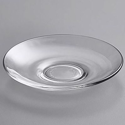 GLASS SAUCER 160ML 6PCS  Y7012