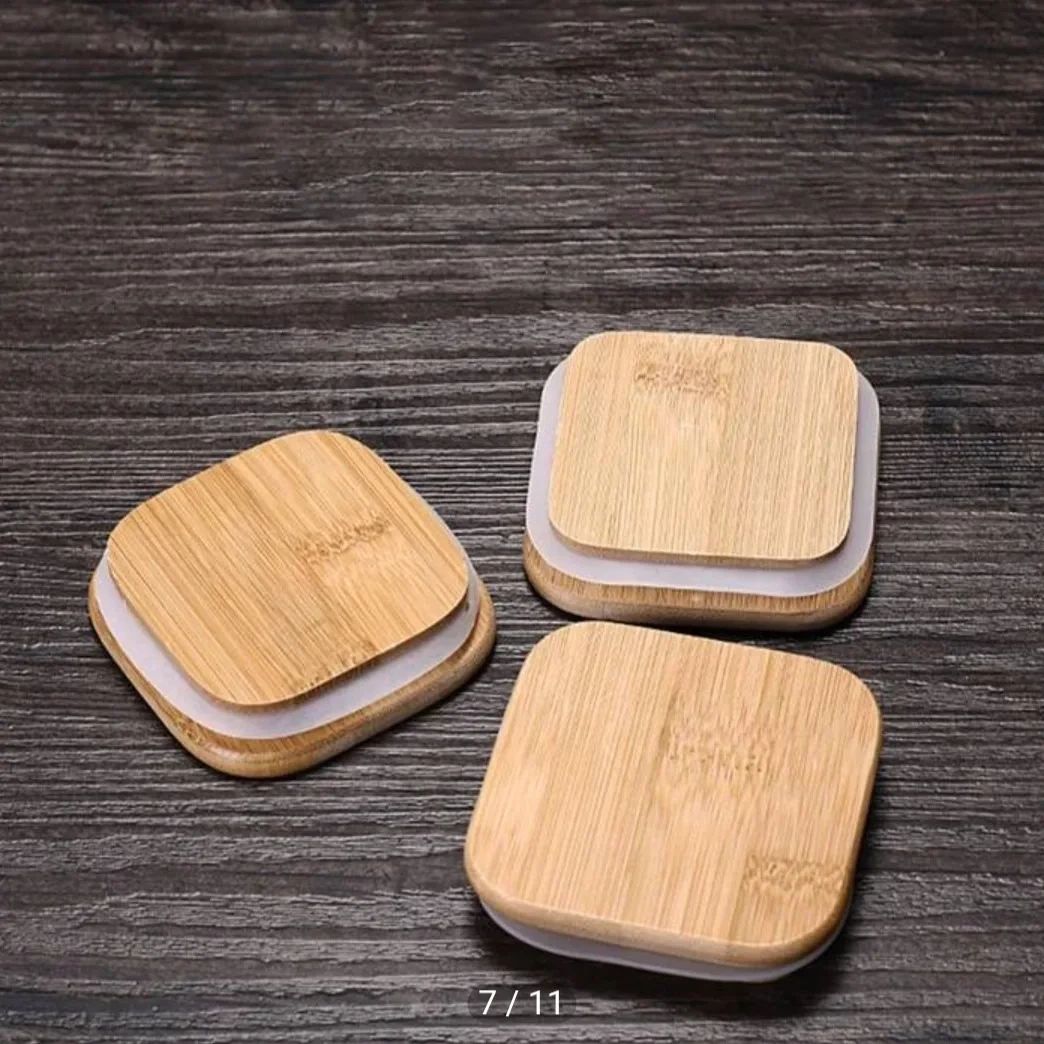 WOODEN LID JAR SQUARE 750ML 1 PCS 23155 | WG16-750